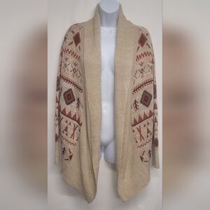 Roxy XS Open Oversized Cardigan Native American Long Sleeve Fall Like New